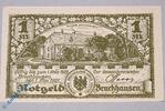 Serienscheine DE 1 Mk. Notgeld Bruchhausen , 1 Mark Schein Nr 3 , Mehl Grabowski 190.1 , von 1921 , Westfalen Seriennotgeld -