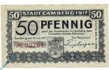 Notgeld Deutschland 50 Pfennig Schein Notgeld Camberg , 50 Pfennig Schein - 31.01.1919 , Tieste 1075.05.01 , von 1917 , Hessen Verkehrsausgabe -