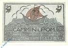 Notgeld 25 Pf. Notgeld Cammin , Kamien , 25 Pfennig Schein , Mehl Grabowski 218.1 , von 1922 , Pommern Serien Notgeld -