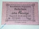 Notgeld DE 10 Pf. Notgeld Deggendorf , 10 Pfennig Schein , Tieste 1315.05.01 , von 1917 , Bayern Verkehrsausgabe -