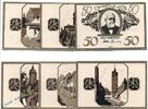 Serienscheine DE 6 Scheine kpl. Notgeld Delitzsch , Schulze Delitzsch , Set mit 6 Scheinen in kfr. Mehl Grabowski 262.1 , Sachsen Seriennotgeld -