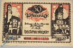 Serienscheine DE 50 Pf. Notgeld Dillingen , 50 Pfennig Schein schwarz rot , Mehl Grabowski 274.3 a , von 1920 , Bayern Seriennotgeld -