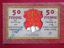 Kleingeld 1914-1922 50 Pf. Notgeld Dinkelsbühl , Einzelschein über 50 Pfennig , Tieste 1390.01.2 , Bayern Verkehrsausgabe -