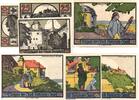Serienscheine DE 7 Scheine kpl. Notgeld Dornburg , 2 Sets mit 7 Scheinen , Mehl Grabowski 281.1 und 2 , von 1921 , Thüringen Seriennotgeld -