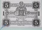 Notgeld Deutschland 5 Pfennig Schein Notgeld Eisleben , 5 Pfennig Schein , Tieste 1640.10.01 , von 1917 , Sachsen Verkehrsausgabe -