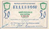 Notgeld De 50 Pf. Nr.1 --Jürs-Reumann-- Notgeld Ellerhoop , 50 Pfennig Schein Nr 1 , weiß und glatt , Mehl Grabowski 330.2 a , Schleswig Holstein Seriennotgeld -