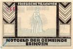 Notgeld DE 75 Pf. Nr.1 Notgeld Esingen , 75 Pfennig Schein Nr 1 , Mehl Grabowski 353.1 , Schleswig Holstein Seriennotgeld -