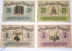 Notgeld De 4 Scheine kpl. Stellingen , Notgeld Set mit 4 Scheinen in kfr. M/G 1265.1 , Hamburg von 1920 -