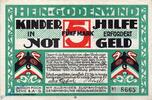 Serienscheine DE 5 Mk. Notgeld Hamburg , Erholungsstätten , 5 Mark Schein in kfr. Mehl Grabowski 526.1 , Hamburg Seriennotgeld -