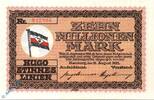 Inflation 1923 DE 10 Mio. Mk. Notgeld Hamburg , Stinnes Linien , 10 Millionen Mark Schein , Keller 2135 a , 18.08.1923 , Hamburg Großnotgeld -