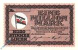 Inflation 1923 DE 1 Mio. Mk. Notgeld Hamburg , Stinnes Linien , 1 Million Mark Schein , Keller 2135 a , 18.08.1923 , Hamburg Großnotgeld -