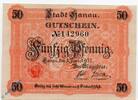Notgeld DE 50 Pf. Notgeld Hanau , 50 Pfennig Schein kfr , Tieste 2790.10.16 , von 1917 , Hessen Verkehrsausgabe -