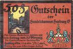Seriennotgeld Deutschland 50 Pfennig Schein Notgeld Harburg , 50 Pfennig Schein braun in kfr. Mehl Grabowski 579.1 , von 1921 , Hamburg Seriennotgeld -