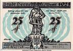Notgeld De 25 Pf. Notgeld Herne , 25 Pfennig Schein , solang bis Arbeit , Mehl Grabowski 602.4 , von 1921 , Westfalen Seriennotgeld -