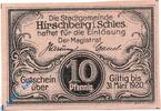 Kleingeld 1914-1922 10 Pf. Notgeld Hirschberg , 10 Pfennig Schein , blassrosa , Tieste 3045.20.01 , Schlesien Verkehrsausgabe -