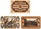Serienscheine DE 3 Scheine kpl. Notgeld Kandrzin Pogorzelletz , Set mit 3 Scheinen in kfr. Mehl Grabowski 675.1 , von 1921 , Oberschlesien Seriennotgeld -