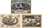 Serienscheine DE 3 Scheine kpl. Notgeld Kirchhain , Set mit 3 Scheinen , Mehl Grabowski 701.1 , von 1921 , Brandenburg Seriennotgeld -