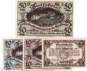 Kleingeld 1914-1922 4 Scheine kpl. Notgeld Klostermansfeld , Set mit 4 Scheinen , Tieste 3545.10 bis 13 , von 1920 , Sachsen Anhalt Verkehrsausgabe -