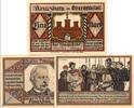 Serienscheine DE 3 Scheine kpl. 3 x Notgeld Stadt Kreuzburg - Kluczbork 744.3 , Set mit 3 Scheinen in kfr. -