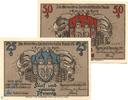 Serienscheine DE 2 Scheine kpl. 2 x Notgeld Landwirtschaftsbank Kyritz , Set mit 2 Scheinen in kfr. M/G 753.1 b -