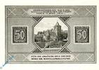 Notgeld DE 50 Pf. Nr.2 Notgeld Lübeck , 50 Pfennig Schein 2 , blaugrau olivgrau , Mehl Grabowski 826.1 , von 1921 , Schleswig Holstein Seriennotgeld -