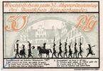 Serienscheine DE 50 Pf. Nr.1 Notgeld Lübeck , 50 Pfennig Schein Nr 1 , Mehl Grabowski 825.1 , von 1921 , Schleswig Holstein Seriennotgeld -