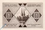 Notgeld DE 75 Pf. Nr.3 Notgeld Lübeck , 75 Pfennig Schein 3 , blaugrau braun , Mehl Grabowski 826.2 , von 1921 , Schleswig Holstein Seriennotgeld -