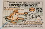 Seriennotgeld Deutschland Notgeld Lübeck 50 Pfennig Nr.4 Notgeld Lübeck , Bäcker Sängerbund , 50 Pfennig Schein Nr 4 , Mehl Grabowski 820.1 , Schleswig Holstein Serien Notgeld -