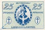 Seriennotgeld Deutschland 25 Pfennig Schein Notgeld Lügumkloster , 25 Pfennig Schein , 1. Ausgabe , Mehl Grabowski 839.1 a , von 1920 , dänisch Nordschleswig Seriennotgeld -