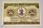 Notgeld 50 Pf. Langewiesen , Notgeld 50 Pfennig Schein in kfr. M/G 772.1.a , Thüringen 1921 -