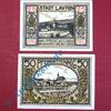 Kleingeld 1914-1922 2 Scheine kpl. Notgeld Laufen , Satz mit 2 Scheinen , Tieste 3920.01 und 02 , von 1920 , Bayern Verkehrsausgabe -