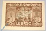 Serienscheine DE 50 Pf. braun/braun Notgeld Leipzig , Volkshaus , 50 Pfennig Schein Nr 2 , braun braun , Mehl Grabowski 786.2 , Sachsen Seriennotgeld -