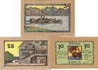 Notgeld De 3 Scheine kpl. Notgeld Lindau , Set mit 3 Scheinen , Tieste 4105.05.01 bis 03 , Bayern Verkehrsausgabe -