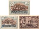 Serienscheine DE 3 Scheine kpl. Notgeld Malmitz , Set mit 3 Scheinen , Mehl Grabowski 865.1 , von 1921 , Schlesi -