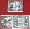 Kleingeld 1914-1922 DE 3 Scheine kpl. Notgeld Namslau , Satz mit 3 Scheinen , Tieste 4755.01 bis 03 , von 1920 , Schlesien Verkehrsausgabe -