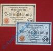 Notgeld DE 2 Scheine kpl. Notgeld Neckargemünd , Satz mit 2 Scheinen , Tieste 4780.01, 02 , von 1917 , Baden Verkehrsausgabe -