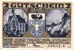 Serienscheine DE 2 Mk. Notgeld Neheim a.d. Ruhr , 2 Mark Schein , Mehl Grabowski 931.1 A , Nordrhein Westfalen Serien Noptgeld -