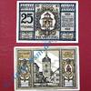 Notgeld DE 2 Scheine kpl. Notgeld Neuötting , Satz mit 2 Scheinen , Tieste 4915.01 und 02 , von 1921 , Bayern Verkehrsausgabe -