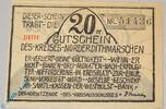 Notgeld DE 20 Pf. -Dith- Notgeld Norder Dithmarschen , 20 Pfennig Schein DITH , Mehl Grabowski 983.4 a , Schleswig Holstein Seriennotgeld -