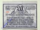 Serienscheine DE 20 Pf. -der- Notgeld Norderdithmarschen , Schleswig Holstein , Einzelschein über 20 Pfennig -DER- , Mehl Grabowski 983.4 , von 1921 , Serienn -