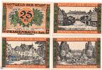 Notgeld De 4 x 25 Pf. Notgeld Oranienbaum , Set mit 4 x 25 Pfennig , Mehl Grabowski 1024.1 , Sachsen Anhalt Seriennotgeld -