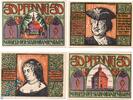 Notgeld De 4 x 50 Pf. Notgeld Oranienbaum , Set mit 4 x 50 Pfennig , Mehl Grabowski 1024.1 , Sachsen Anhalt Seriennotgeld -
