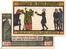 Seriennotgeld Deutschland 50 Pfennig Schein Notgeld Pößneck , 50 Pfennig Schein Nr 4 , kornblumenblau , Mehl Grabowski 1066.5 a , von 1921 , Thüringen Serien Notgeld -