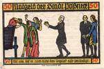 Seriennotgeld Deutschland 50 Pfennig Schein o. Signatur Notgeld Pößneck , 50 Pfennig Schein Nr 4 , o. Signatur , kornblumenblau , Mehl Grabowski 1066.5 b , von 1921 , Thüringen Serien -