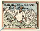 Notgeld 20 Pf. Partenkirchen , Notgeld 20 Pfennig Schein in kfr. M/G 1048.1 Bayern 1921 -