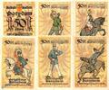 Notgeld DE 6 Scheine kpl. 6 x Notgeld der Stadt Potsdam 1066..., Set mit 6 Scheinen in kfr. 1921 -