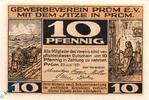 Serienscheine DE 10 Pf. Notgeld Prüm , 10 Pfennig Schein , Mehl Grabowski 1079.2 , von 1921 , Rheinland Seriennotgeld -