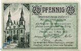 Serienscheine DE 25 Pf. Notgeld Prüm , 25 Pfennig Schein , Mehl Grabowski 1079.1 , von 1921 , Rheinland Seriennotgeld -