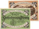 Serienscheine DE 2 Scheine kpl. 2 x Notgeld der Gemeinde Probstzella 1078.1 , Set mit 2 Scheinen kfr. o.D. -