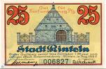 Notgeld DE 25 Pf. o. Sign. Notgeld Rinteln , 25 Pfennig Schein , ohne Signatur , Mehl Grabowski 1125.1 a , von 1920 , Niedersachsen Seriennotgeld -